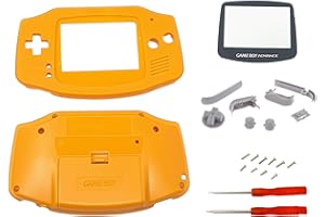 THE TECH DOCTOR Boîtier de remplacement Gameboy Advance complet pour Nintendo Gameboy Advance - Kit de réparation professionnel avec outils (orange)