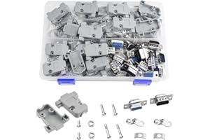 WMYCONGCONG Connecteur DB9 à souder, 30 pièces, connecteur D-Sub à 9 Broches mâle et Femelle, avec boîtier en Plastique