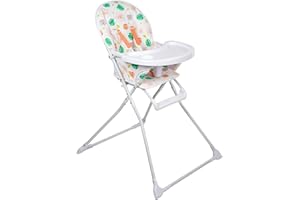 Baby High Chair with Safari Animal Print Padded Seat by Babyway