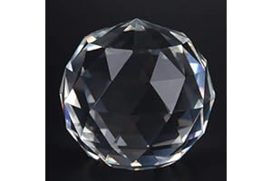 PSSOPP Wyczyść pryzmat kula kryształowa kula kryształowa szklana kula 60/80mm kryształowa kula pryzmaty Suncatcher dla Feng Shui kryształowe szklane kule kryształowe (60mm)