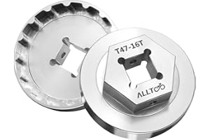 ALLTOO Herramienta de desmontaje del pedalier de bicicleta, adecuada para Trek Emonda T47, para SRAM Dub T47 16 dientes eje central y otras herramientas de eje central de bicicleta 16T T47 con un diámetro de