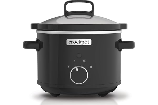 CROCK-POT Mijoteuse Electrique, Grès, Noir, 2,4 L (2 personnes)