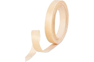 SUPERFINDINGS 1 Roll 6.5m Long Wood Veneer 2cm Wide Wood Plywood Edge Banding Wood Grain Seal Edge Banding Tape Beige Pre-glued Veneer Edging Banding for Furniture Restoration