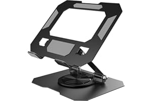 Bighan 360° Support Tablette Noir, Pliable Support Tablette Bureau Accessoires pour Tablette/PS/mobilephones/Switch 4,7" - 12,9"