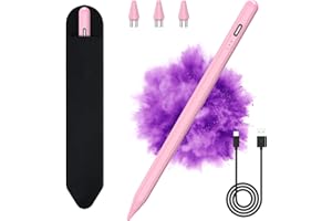 HOTLIFE Lápiz para Tablet Android Stylus Pen para Samsung, Huawei, Lenovo, Mi/Vivo, Lápiz Universal con Alta Precisión y Sensibilidad de inclInación-Rosa