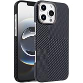 UnDePlus iPhone 16 Pro ile uyumlu Kılıf Kevlar Desenli Karbon M-Safe Magnetik Şarj VEGA-Msafe