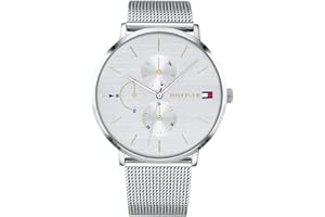 Tommy Hilfiger Damen Multifunktions-Quarz-Uhr - 3 Hilfszifferblätter, Wasserdicht bis 3ATM mit Leder- oder Edelstahlarmband in Glieder- oder Mesh-Design
