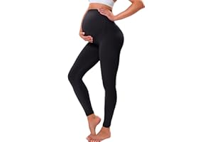VALANDY Creamlush Maternity Leggings Over Bump Buttery Soft Belly Support Adjustable High Waisted Pregnancy Pants Yoga Pajama