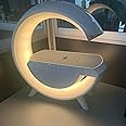 COOLBABY LED Wireless Charging Speaker, Table Lamp Night Light RGB, Bluetooth Speaker Portable Wireless Charging, Alarm Clock, Bedside Desk Lamp, Changable Colors, Bedroom, Party, Gathering, Gift.