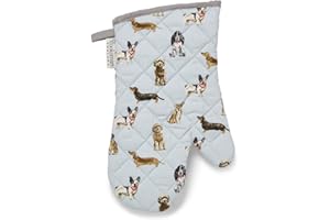 Cooksmart British Designed Oven Gloves | Modern Design Gauntlet Oven Gloves Heat Resistant | Oven Mitt or Baking Gloves Perfect For Modern Kitchens