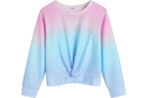 Arshiner Ragazze Felpa Batik Manica Lunga Maglione Leggero Abbigliamento Sportivo Bambini Tie Dye Camicia Manica Lunga per Ragazze