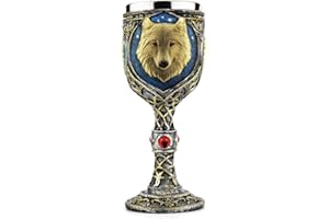 Ezeso, taza para café con lobo, resina de acero inoxidable, tazas para viajes, té, vino y cerveza, acero inoxidable, Goblet