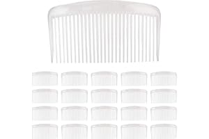 YOOSIT 20 Pack Clear White Plastic Hair Side Comb With Long Teeth Slide Hairpins Grips Barrettes for Women Bridal Wedding Veil Decorative Headpiece French Twist Updo Bun Holder Accessories
