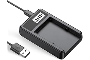 QINOC USB Battery Charger for Nikon D40, D40X, D60, D3000, D5000 D-SLR Cameras - Smart LCD Display For Accurate Battery Charge Status - For EN-EL9 Battery