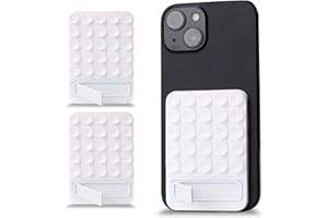 DOINEUFL Octobuddy Lot de 2 supports de téléphone adhésifs avec une puissance d'aspiration plus élevée, idéal pour le maquillage, la cuisine, le travail ou le streaming (blanc)