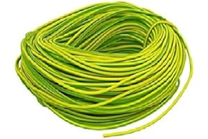 Merriway BH01485 Earth Sleeving, 3.0mm Yellow & Green, 10 Metres (33 feet)