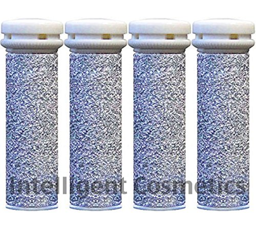 4x SUPER Grobe Silber Mikro-Mineral Ersatzrollen für die Emjoi Micro Pedi Replacement Rollers Compatible With Emjoi Micro Pedi Emjoi Rollen - 2