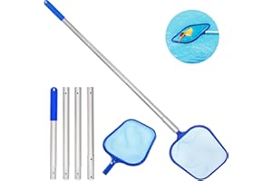 Nephelolux 172CM Pool Kescher Netz mit Stange, Whirlpools Teich Blatt Rake Feinmaschig Skimmer für die Reinigung der Oberfläche von Schwimmbad Teiche Springbrunnen Blätter Reinigen