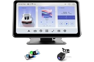 Haudio CarPlay sans Fil et pour Apple Carplay&Android Auto,Autoradio Portable,Écran Tactile IPS de 7 Pouces ecran Voiture,Voiture Autoradio avec MirrorLink|Bluetooth|GPS Navigation|Contrôle Vocal