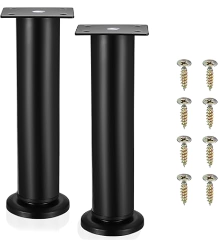 Stahlia Meubelpoten in hoogte verstelbaar | zwart mat | (8 stuks) hoogte: 35 cm | 38 mm | 250 kg belastbaarheid | poten voor meubels kastvoeten bank poten meubelpoten