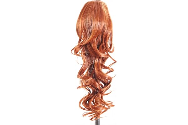 Prettyland - DH254 45 cm Queue de cheval Pony Tress Frisé Ondulé pince rajout Extension - R01