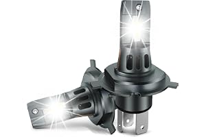 Defvnsy Ampoule H4 LED, 20000LM 72W 6000K Högeffektiv 6500K Kallvit LED-lampor H4/HB2/9003 Canbus-felFri för Bil & Motorcykel