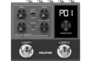 Valeton VLP-200 Multi-Track-Sampler, zwei komplette Looper und eine Vielzahl von Drum-Rhythmusmustern