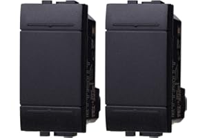 LEDLUX 2 Pezzi Pulsante Compatibile Con Bticino Living Light (Nero)