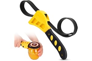 JUSJUBR Rubber Strap Wrench, 600mm Strap Pipe Adjustable, Multi-Purpose Rubber Wrench, Strap for Jar Opener, Pipes, Plumbing, Oil Filter, Shower Head, Water Filter, Mechanics Plumbers DIY