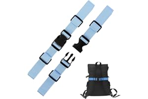 EBHO 2 Pièces Sangle Sac a Dos,Sangles De Poitrine Réglables,Sangles à Bagage,Sangles De Sac à Dos à Dégagement Rapide,Boucles De Poitrine De Sac à Dos Adulte