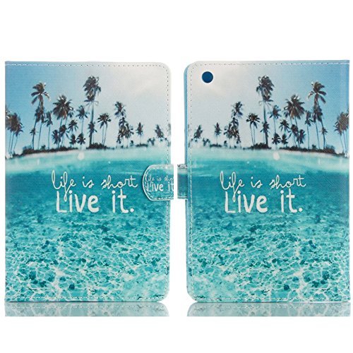 Hülle für Neues iPad Mini 4, TechCode Luxus Abbildung Serie Bookstyle Folio Hülle Tasche Ständer magnet PU Leder mit Smart Auto Sleep / Wake Funktion Schutzhülle für Apple iPad Mini 4(iPad Mini 4, A07)