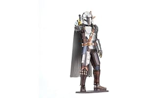 Metal Earth Puzzle 3D El Mandaloriano Din Djarin. Rompecabezas De Metal De Star Wars. Maquetas Para Construir Para Adultos Nivel Desafiante De 11.99 X 10.49 X 18.8 Cm