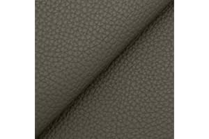 DESHOME Bufalo - Tessuto al Metro Similpelle Idrorepellente anti screpolatura Stoffa Ecopelle h 140 cm per divani, sedute, tappezzeria (Grigio scuro, 1 metro)