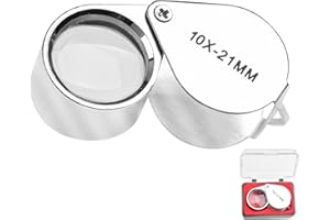 CUNTAUK Jewellers - Lupa de mano, 10 aumentos de mano para joyeros, lupas con estuche aplicado a libros de lectura de ciencia, periódicos, insectos, observación de pasatiempos (10X)