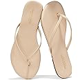 Project Cloud Flip Flops for Women Footwear - Memory Foam Flats Sandals for Women 2025 - Vegan Leather Lightweight Sandals Summer Beach Essentials Slides (Foundations)
