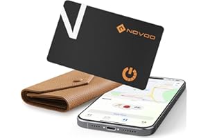 NOVOO Dünne Geldbörsen Tracker Karte Geldbörsenfinder Air Tag kompatibel mit Apple Find My (nur iOS), Gegenstände Item Finder für Gepäckanhänger, Handys, Reisepässe