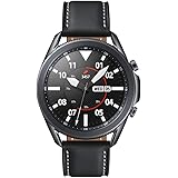 Samsung Galaxy Watch3 Montre connectée Bluetooth, boîtier 45 mm Acier, Bracelet en Cuir, détection de Chute, Suivi du Sport,