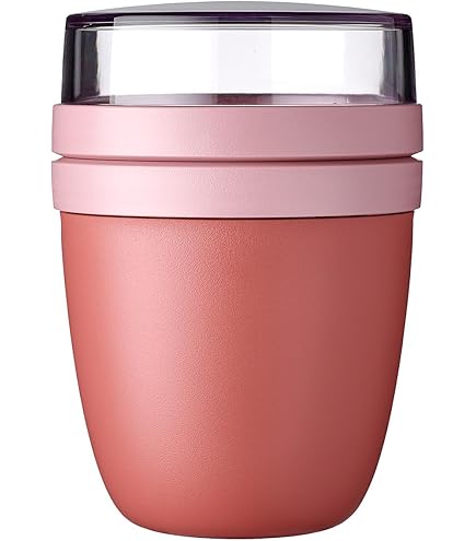 Porta Pranzo Bento Mepal Take A Break Midi - 900ml, Bianco, Con Scomparti Separati E Forchetta, Senza BPA