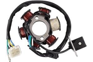 WOOSTAR 6 Coil 5 Wire Ignition Stator Magneto Replacement for GY6 50cc 70cc 90cc 110cc 125cc ATV 4 Wheeler Quad Pocket Bike