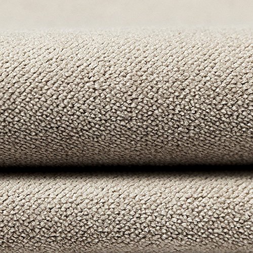 McAlister Textiles Luxury simple Matt Samt Kissen mit Ente Feder Füllmaterial, 40cm x 40cm, Beige - 4