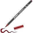 edding 4200 porcelain brush pen - crimson lake (red) - 1 pen - brush nib 1-4 mm - felt-nib pen for painting and decorating ceramics, porcelain - dishwasher-safe, lightfast ink, quick-drying