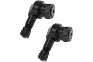 KKVOGMLE 2 Stücke Motorrad Winkelventil, Universal Aluminiumlegierung Motorradventile, Schwarz Felgenventil Ventil Verlängerung, 11.3mm 90 Grad Metallventile Reifen Ventil, Reifen Ventil mit Gummidichtung