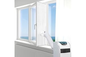 GedFong Fensterabdichtung für Mobile Klimageräte - Dachfenster, Flügelfenster, Fensterabdichtung Klimaanlage - Hot Air Stop zum Anbringen an Fenster - 500cm