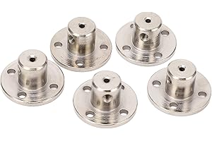 SORANDY 5er-Pack 2-mm-Flanschkupplungsverbinder, Starres Führungsstahl-Modellkupplungszubehör, Wellenachsenbeschläge für DIY-RC-Modellmotoren, Hardware