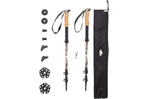 Cascade Mountain Tech Trekkingstöcke – Kohlefaser Walking oder Wanderstöcke mit schnell verstellbaren Verriegelungen