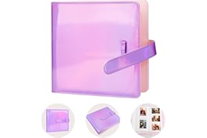 RUIBYTREE 360 Pocket Photo Album for Fujifilm Instax Mini 12 11 9 8+ 8 90 40 EVO LiPlay Instant Camera, For Polaroid Snap/PIC-300/Z2300/ SocialMatic Instant Photos & Zip Printers (Magic Purple)