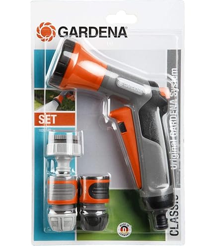 Set Pistola De Douche GARDENA Avec Connexions - Idéal Arrosage Plantes Et Jardins