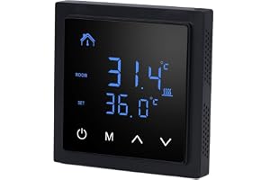 WINH Intelligent Termostat, 16A AC85V Elektrisk Golvvärme Termostat - Made LED -display för Home Hotel