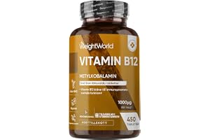 Vitamin B12-tabletter - 1000mcg - Vegan B12-tillskott - 450 metylkobalamintabletter (1+ års förbrukning) - 1 per dag - 6 mm i storlek - lätt att svälja - tillverkad i Storbritannien