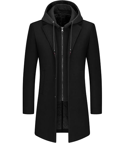 Manteau D'hiver Homme Long En Laine | Coupe Ample, Col Montant - Style élégant Pour Affaires Ou Quotidien